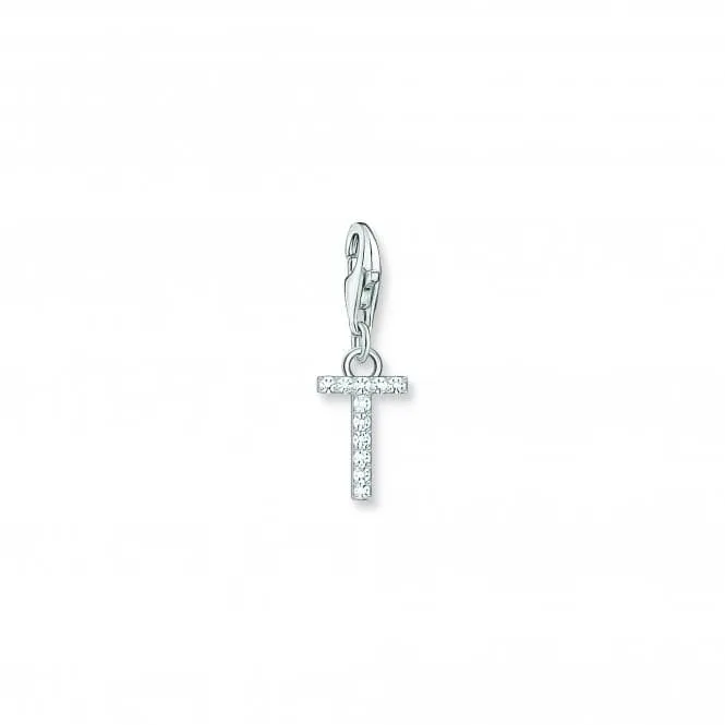 Thomas Sabo Charmista White Zirconia Letter T Charm Pendant
