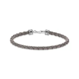 Thomas Sabo Leather Bracelet Grey
