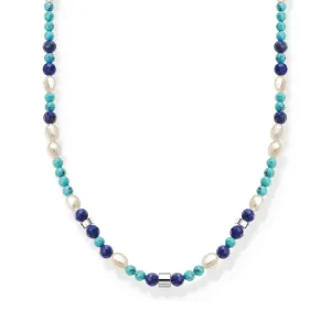 Thomas Sabo Necklace with blue stones and pearls
