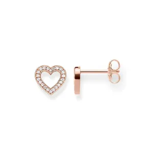 Thomas Sabo Rose Gold Ear Studs Heart Large TH1945CZR