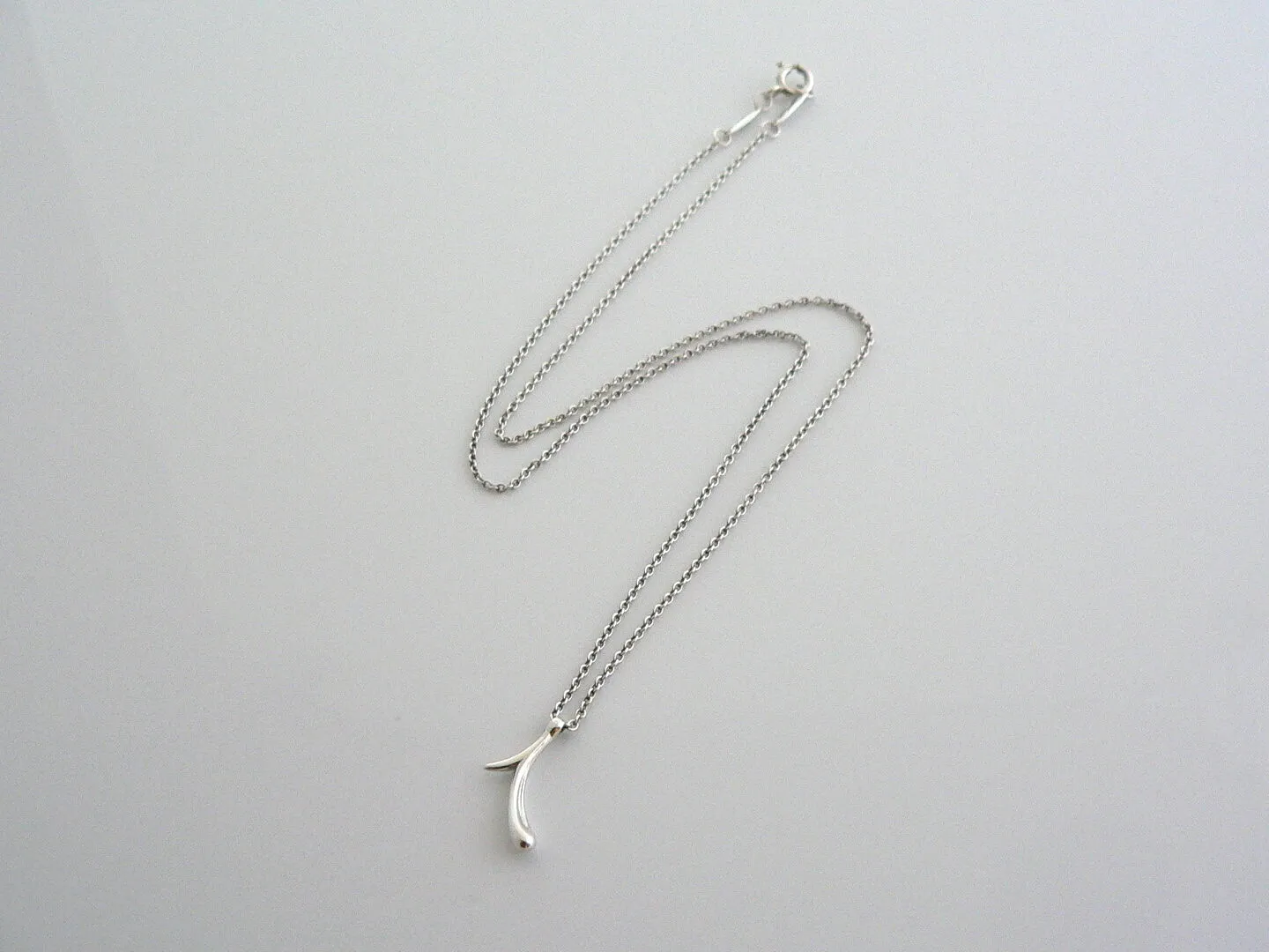 Tiffany & Co Alphabet I Necklace Silver Personalized Pendant Chain Love Gift Art