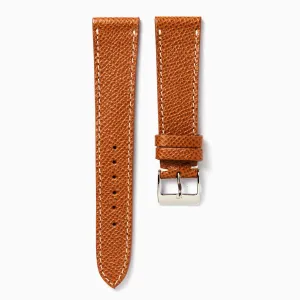 Time  Tide Light Brown   White Stitch Elegant Leather Strap
