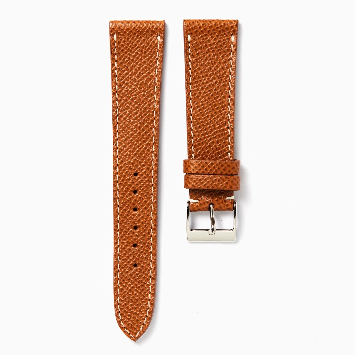 Time  Tide Light Brown   White Stitch Elegant Leather Strap