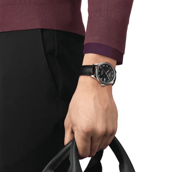 TISSOT LE LOCLE POWERMATIC 80 BLACK LEATHER