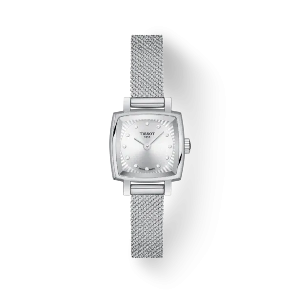 TISSOT LOVELY SQUARE SILVER DIAL QUARTZ WATCH ON BRACELET