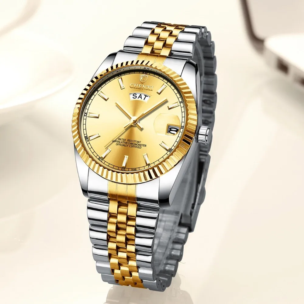 Top Luxury Brand Men Watches CHENXI 2022 New Fashion Quartz Business Male Wristwatches Analog Week&amp;Calendar Display Clock Watch