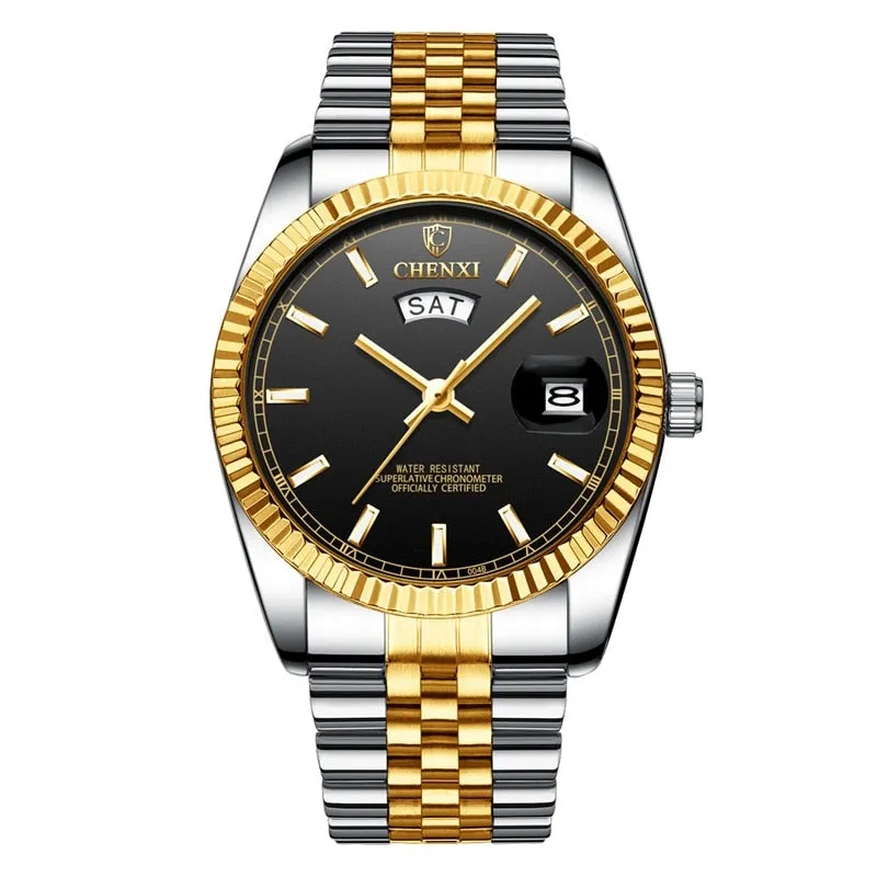 Top Luxury Brand Men Watches CHENXI 2022 New Fashion Quartz Business Male Wristwatches Analog Week&amp;Calendar Display Clock Watch
