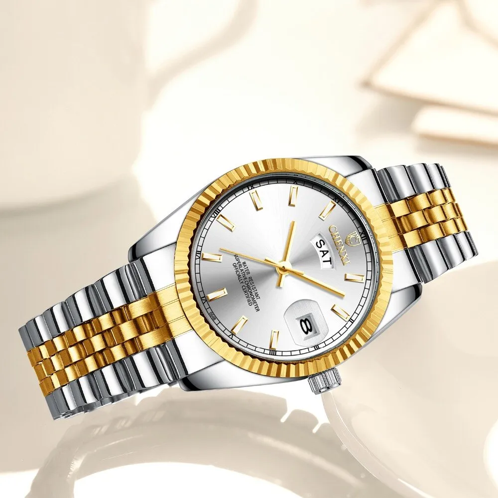 Top Luxury Brand Men Watches CHENXI 2022 New Fashion Quartz Business Male Wristwatches Analog Week&amp;Calendar Display Clock Watch