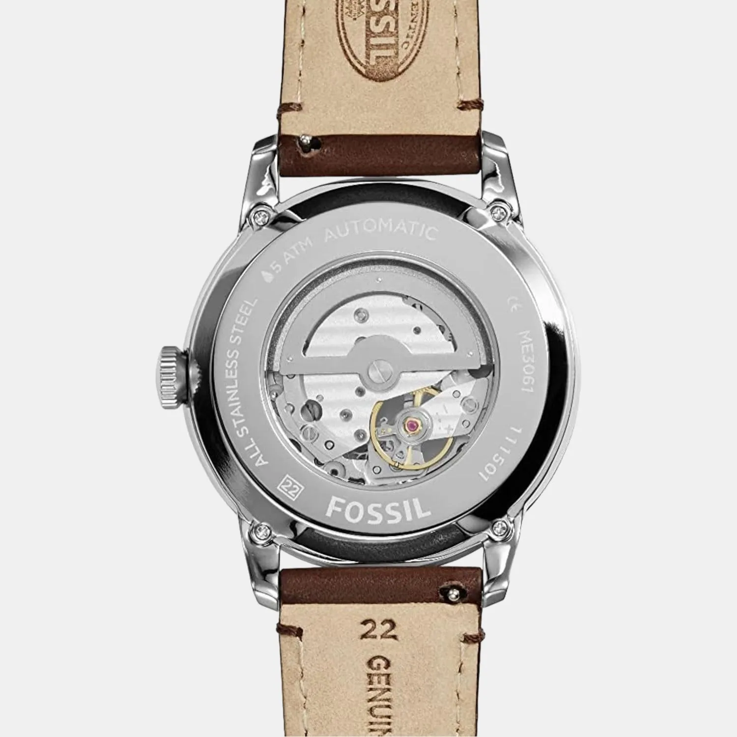 Townsman Men Automatic Black Dial Chronograph Leather Watch ME3061
