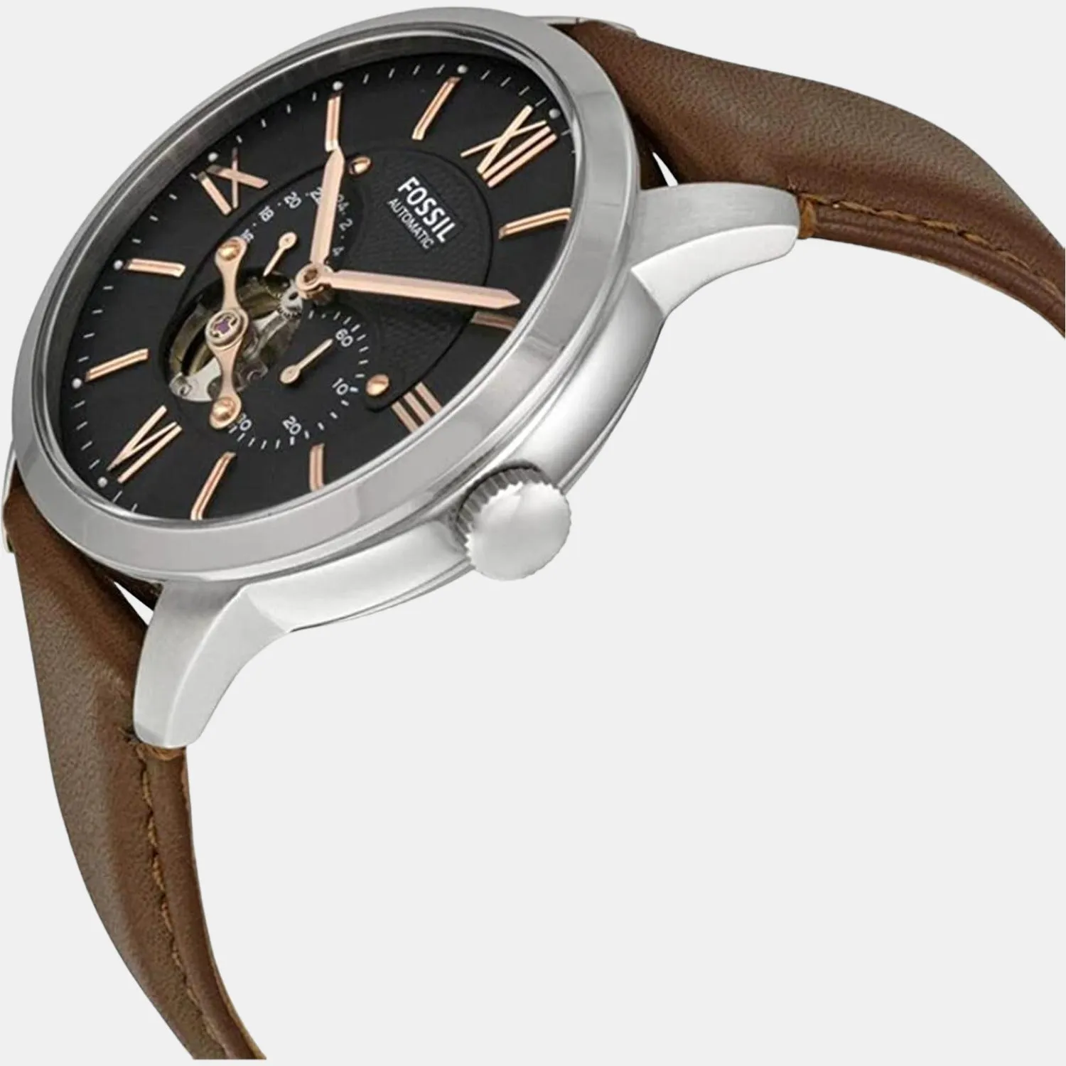 Townsman Men Automatic Black Dial Chronograph Leather Watch ME3061