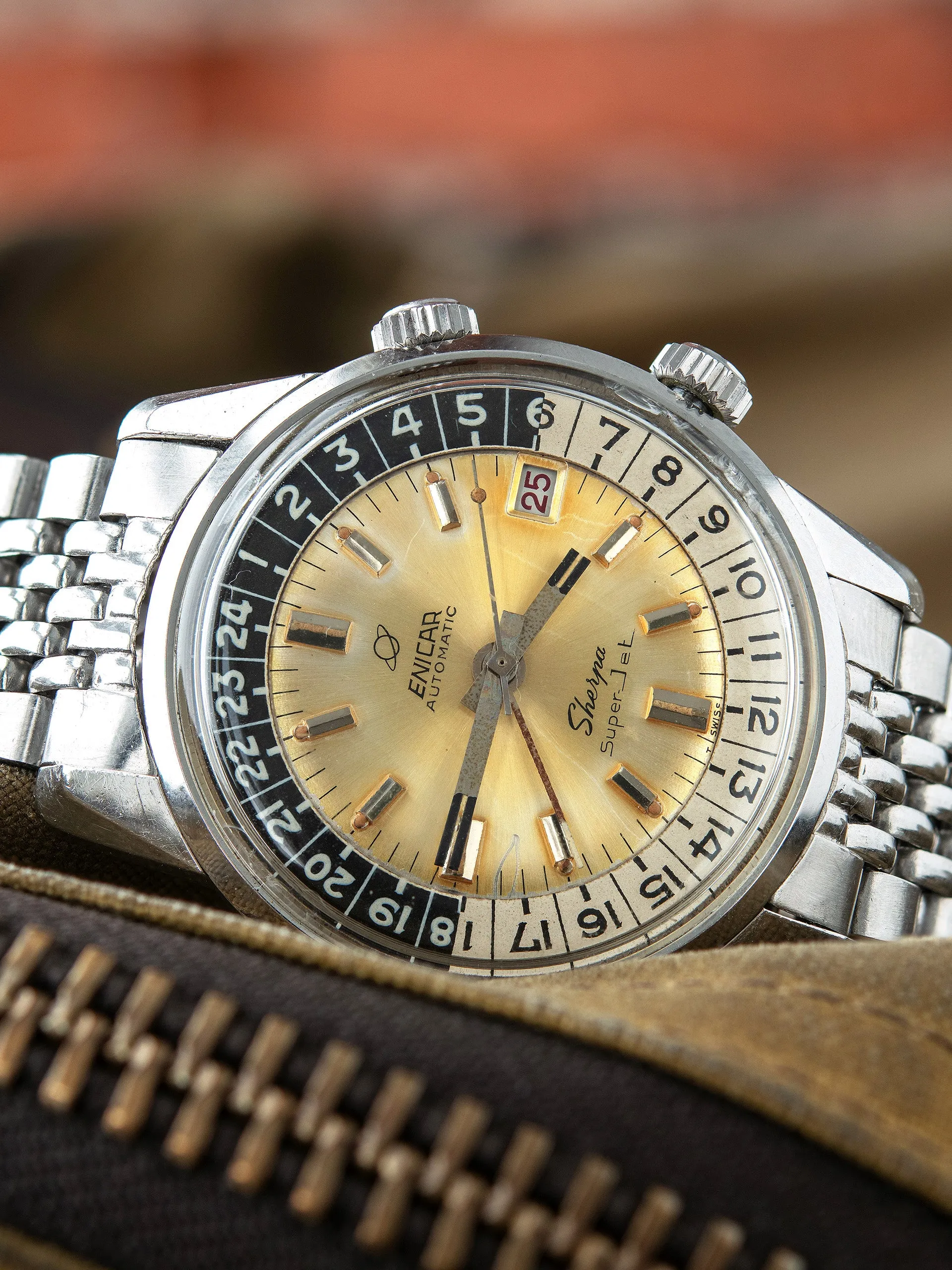 Tropical 1964 Enicar Sherpa Super Jet GMT (Ref. 146/003) Silver Dial