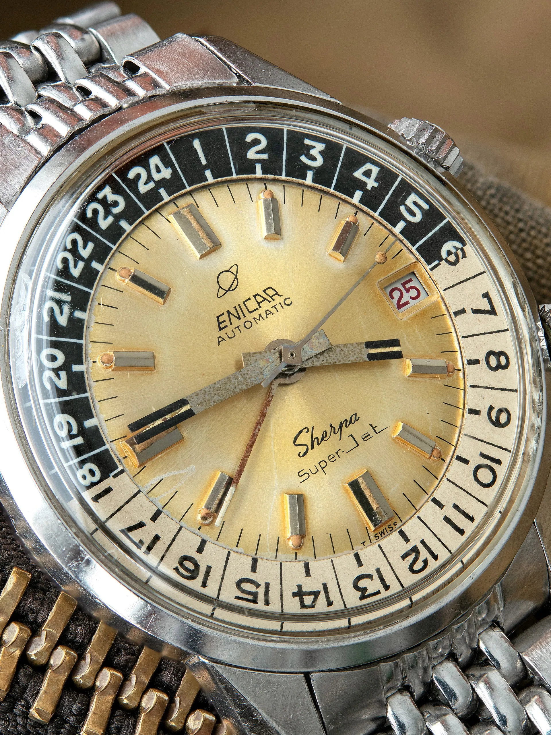 Tropical 1964 Enicar Sherpa Super Jet GMT (Ref. 146/003) Silver Dial
