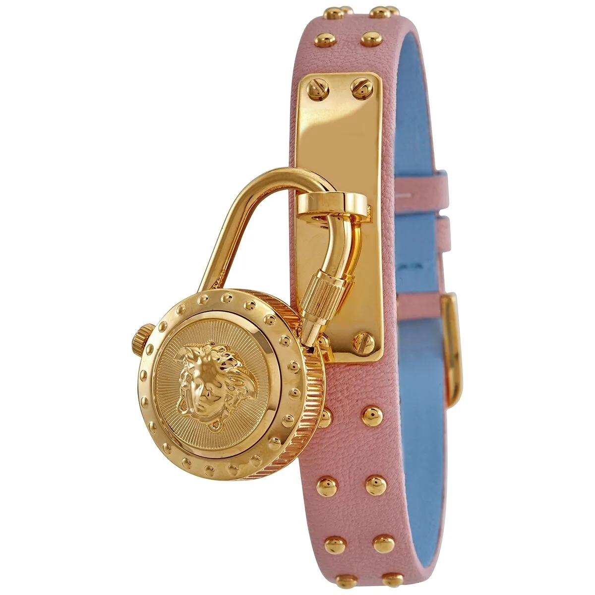 Versace Medusa Lock Icon Quartz Gold Dial Ladies Watch VEDW00219