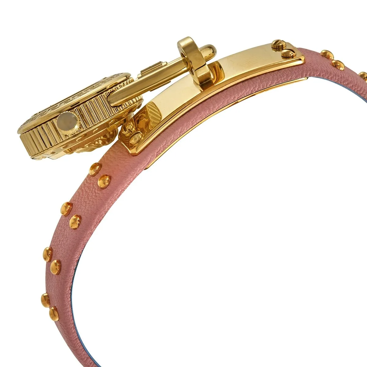 Versace Medusa Lock Icon Quartz Gold Dial Ladies Watch VEDW00219