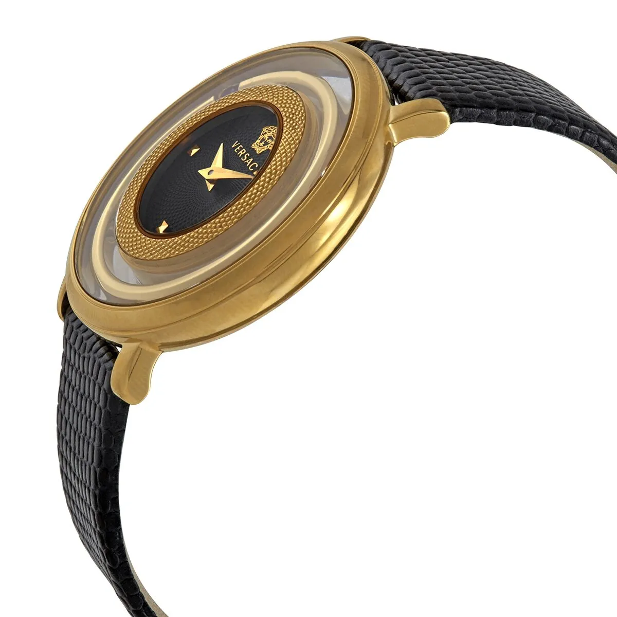 Versace Venus Quartz Black Dial Ladies Watch VQV040015