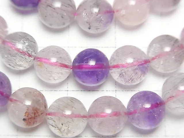 [Video] Elestial Quartz AA   Round 8mm Bracelet
