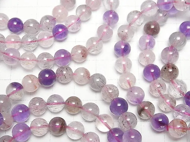 [Video] Elestial Quartz AA   Round 8mm Bracelet