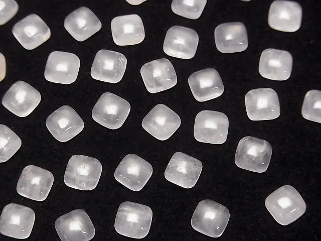[Video]Rose Quartz AA   Square Cabochon 6x6mm 5pcs