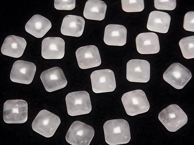 [Video]Rose Quartz AA   Square Cabochon 8x8mm 5pcs