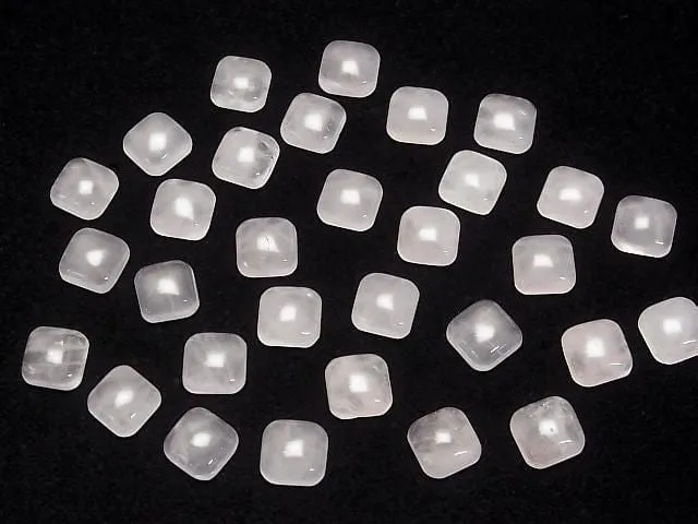 [Video]Rose Quartz AA   Square Cabochon 8x8mm 5pcs