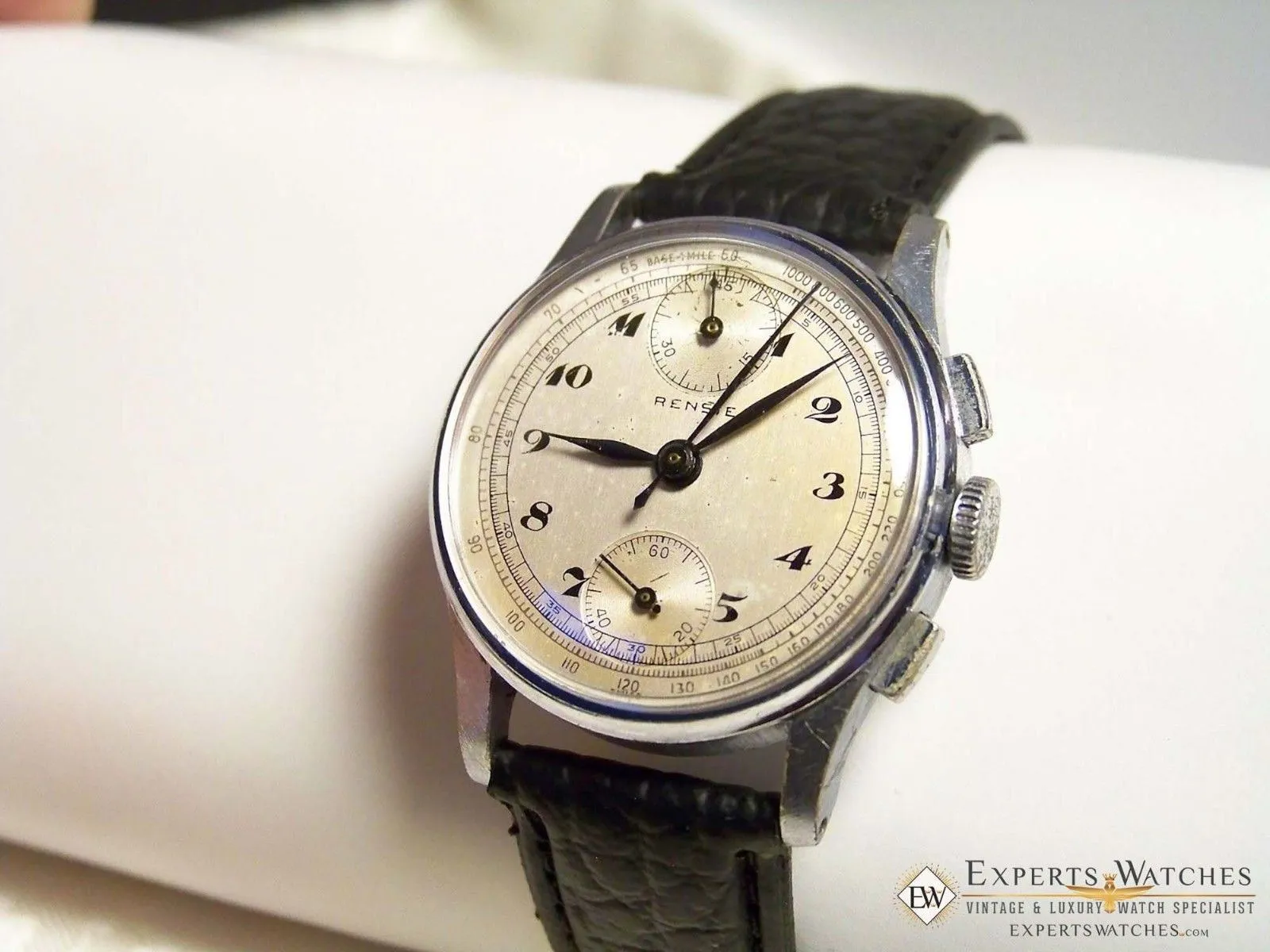 Vintage 1950's Rensie Military UP Down Chronograph Venus 170 Watch