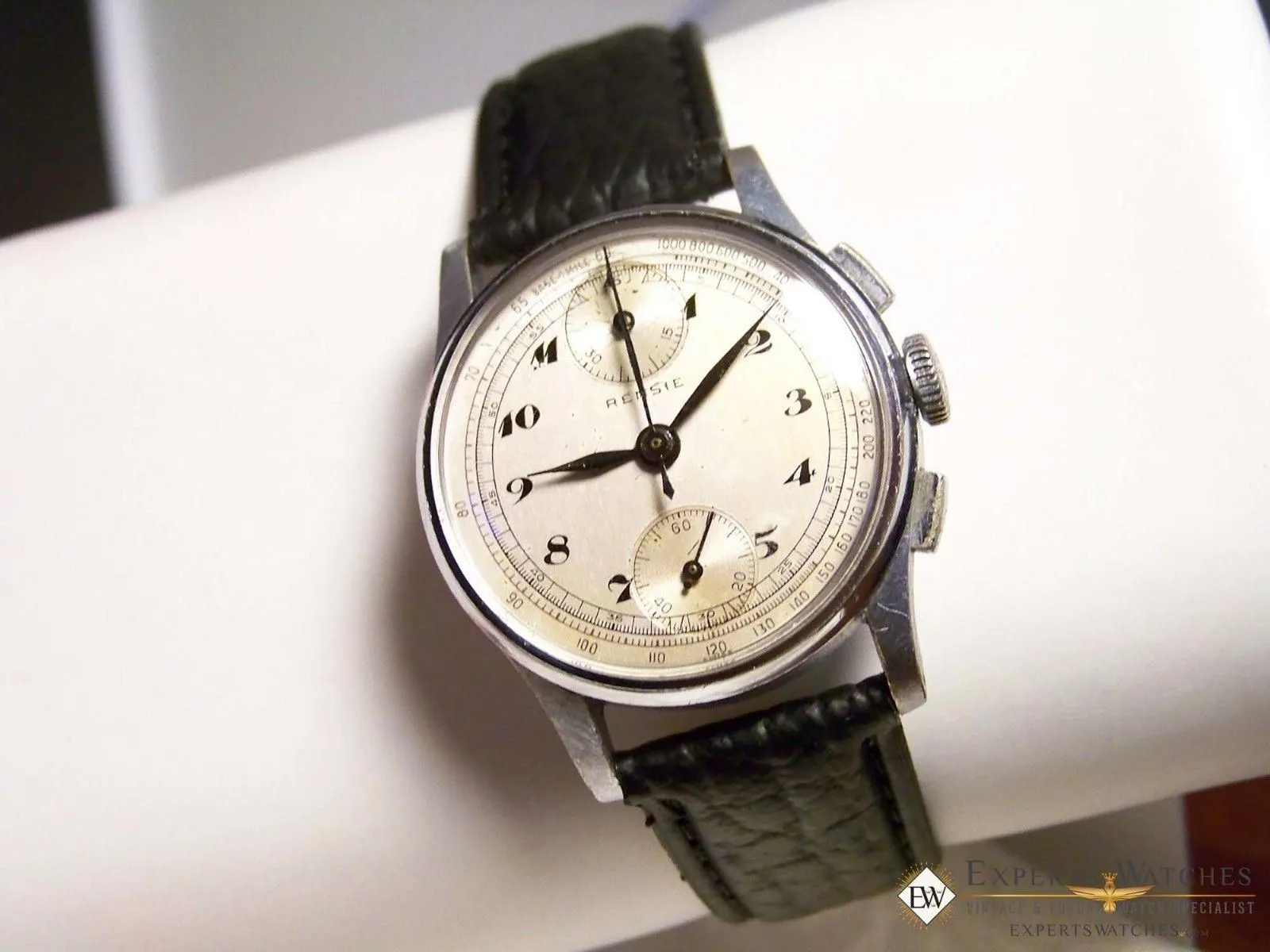 Vintage 1950's Rensie Military UP Down Chronograph Venus 170 Watch