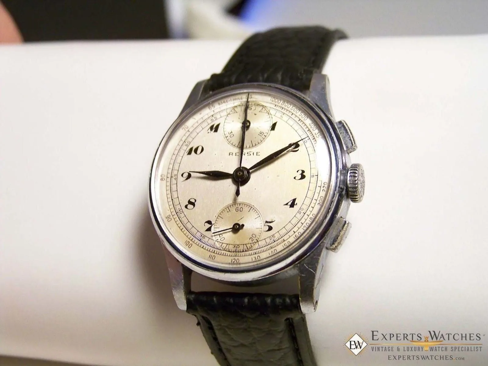 Vintage 1950's Rensie Military UP Down Chronograph Venus 170 Watch