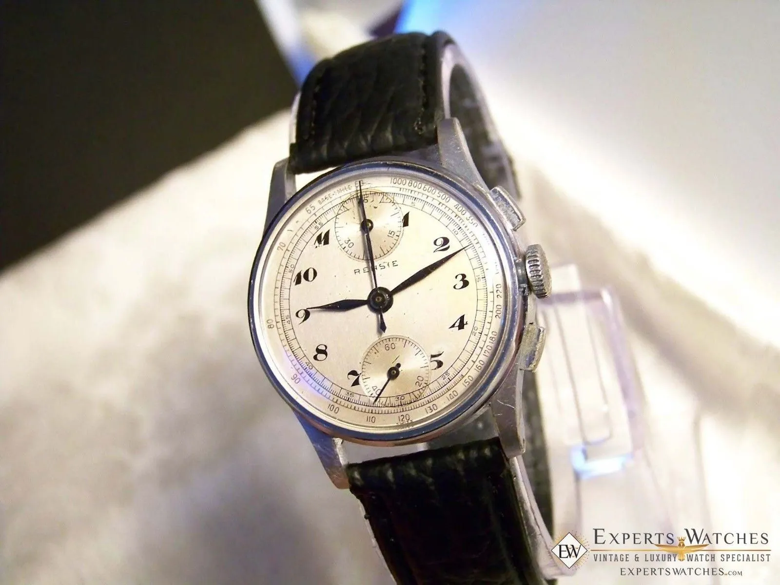 Vintage 1950's Rensie Military UP Down Chronograph Venus 170 Watch