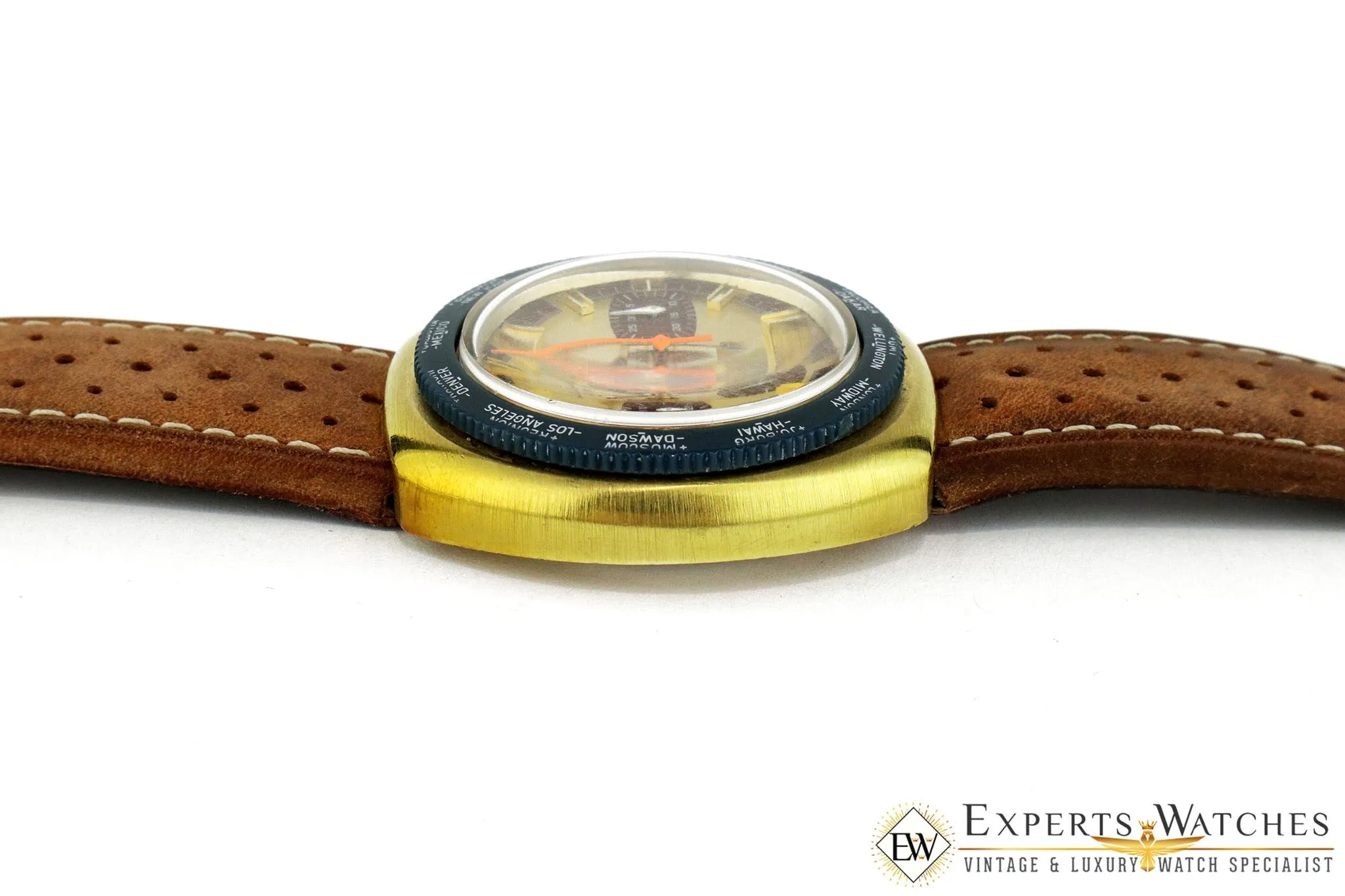 Vintage 1960's Jules Jurgensen Gigandet Valjoux 72 Chronograph World Timer Watch