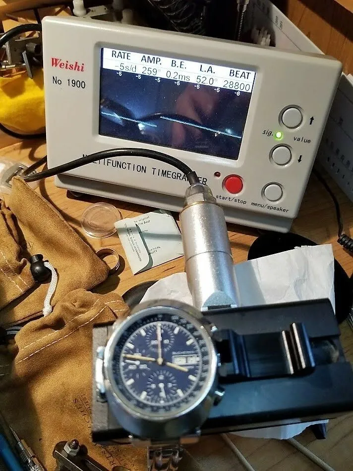 Vintage 1970's Bucherer 7000 Incabloc Chronograph Day Date Valjoux 7750 Watch