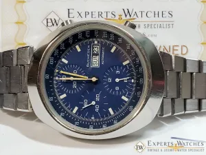 Vintage 1970's Bucherer 7000 Incabloc Chronograph Day Date Valjoux 7750 Watch