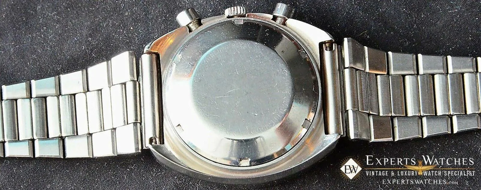 Vintage 1970's Bucherer 7000 Incabloc Chronograph Day Date Valjoux 7750 Watch
