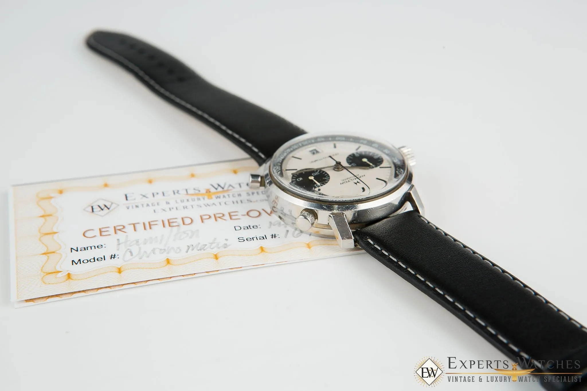 Vintage 1970's Hamilton Chrono-Matic Chronograph Date Panda Cal 11 Watch