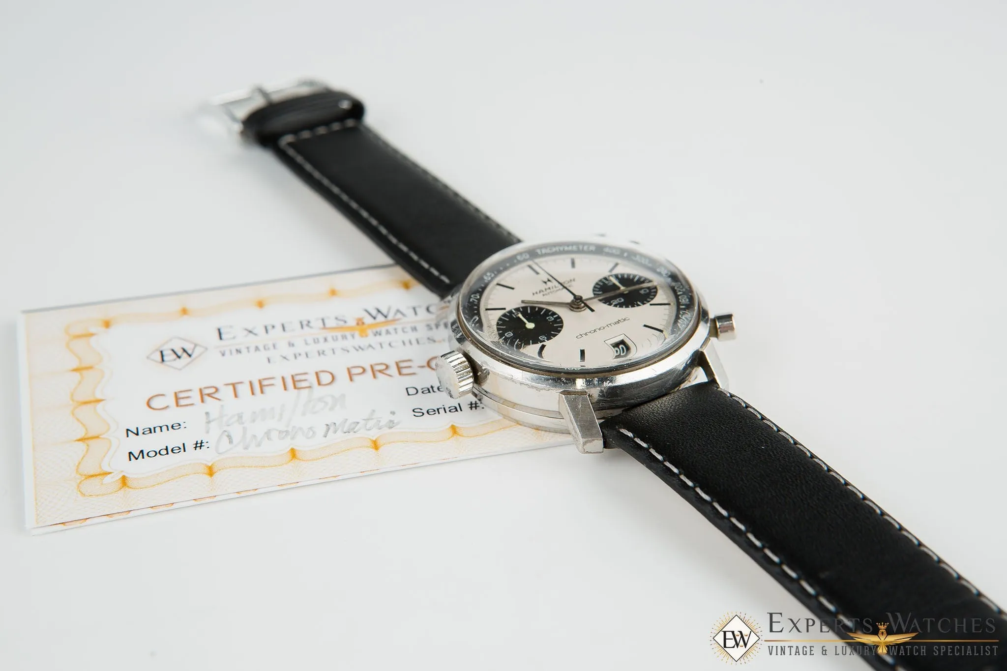 Vintage 1970's Hamilton Chrono-Matic Chronograph Date Panda Cal 11 Watch