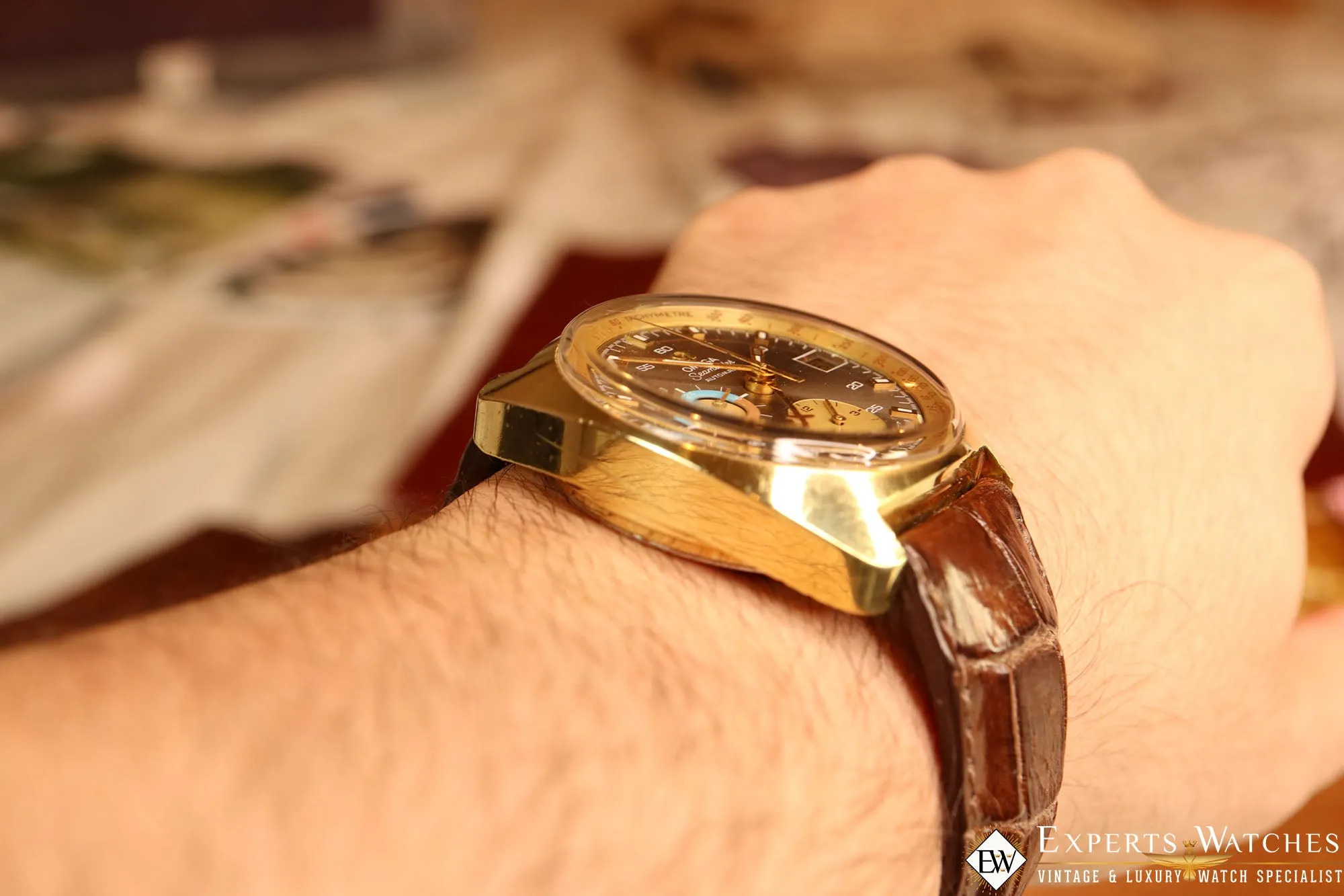VINTAGE 1972 OMEGA SEAMASTER 176.007 Cal 1040 Chronograph GOLD Fill JEDI Watch