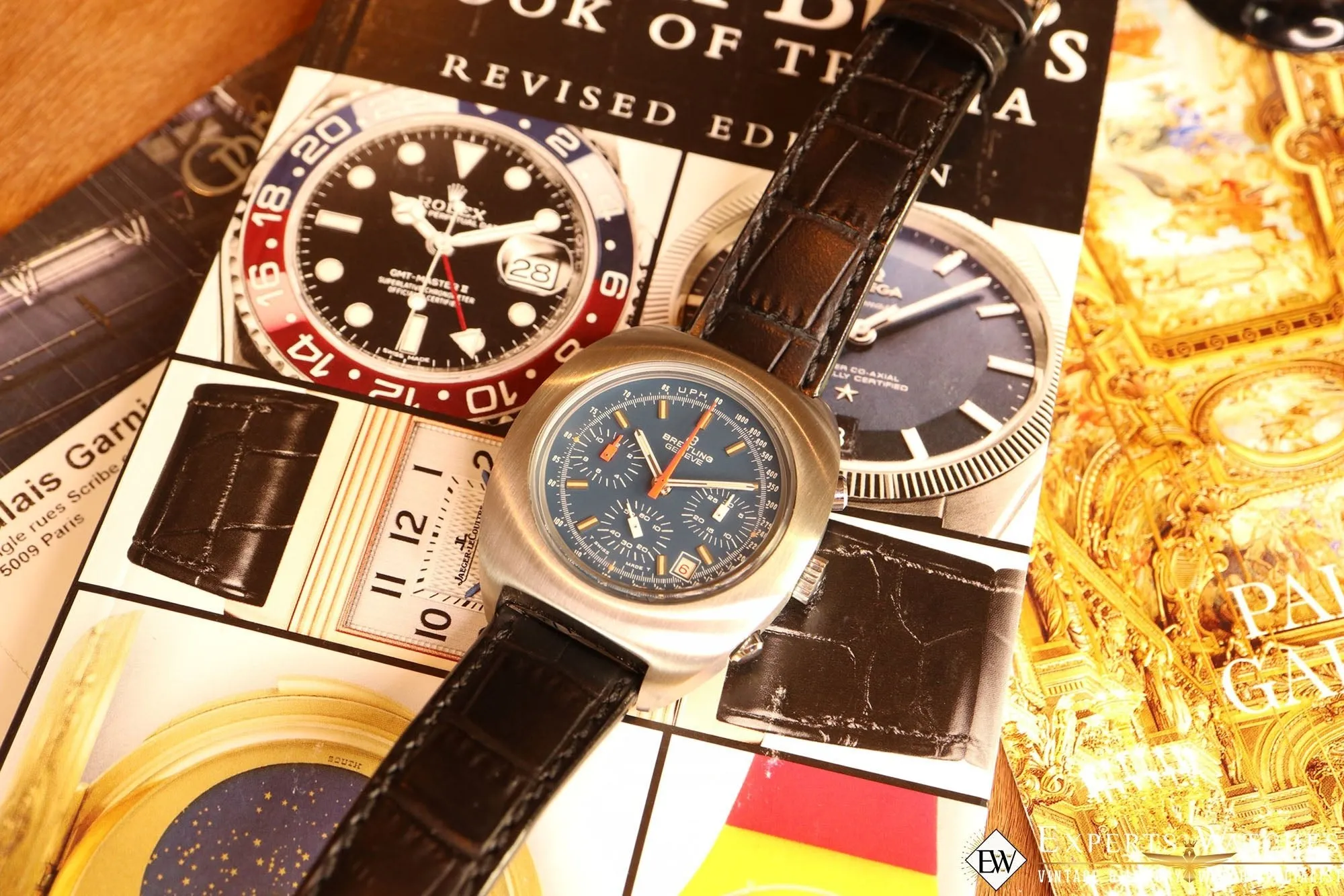 Vintage Breitling Long Plaing Dat. 7103 .3 1970's Valjoux 7740 Chronograph Date