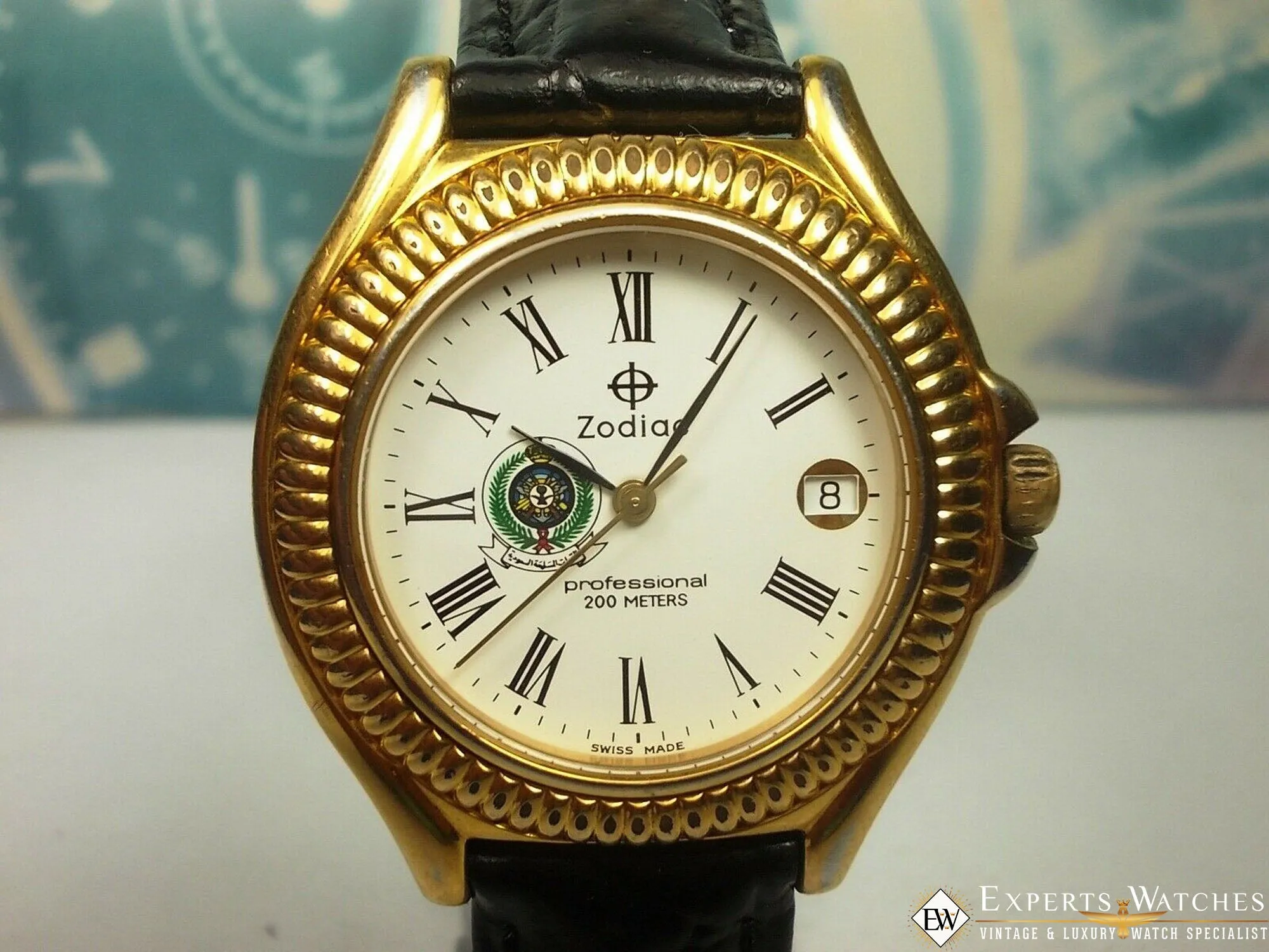 Vintage Limited Zodiac Professional 200 Saudi Arabia Armed Forces Military Watch