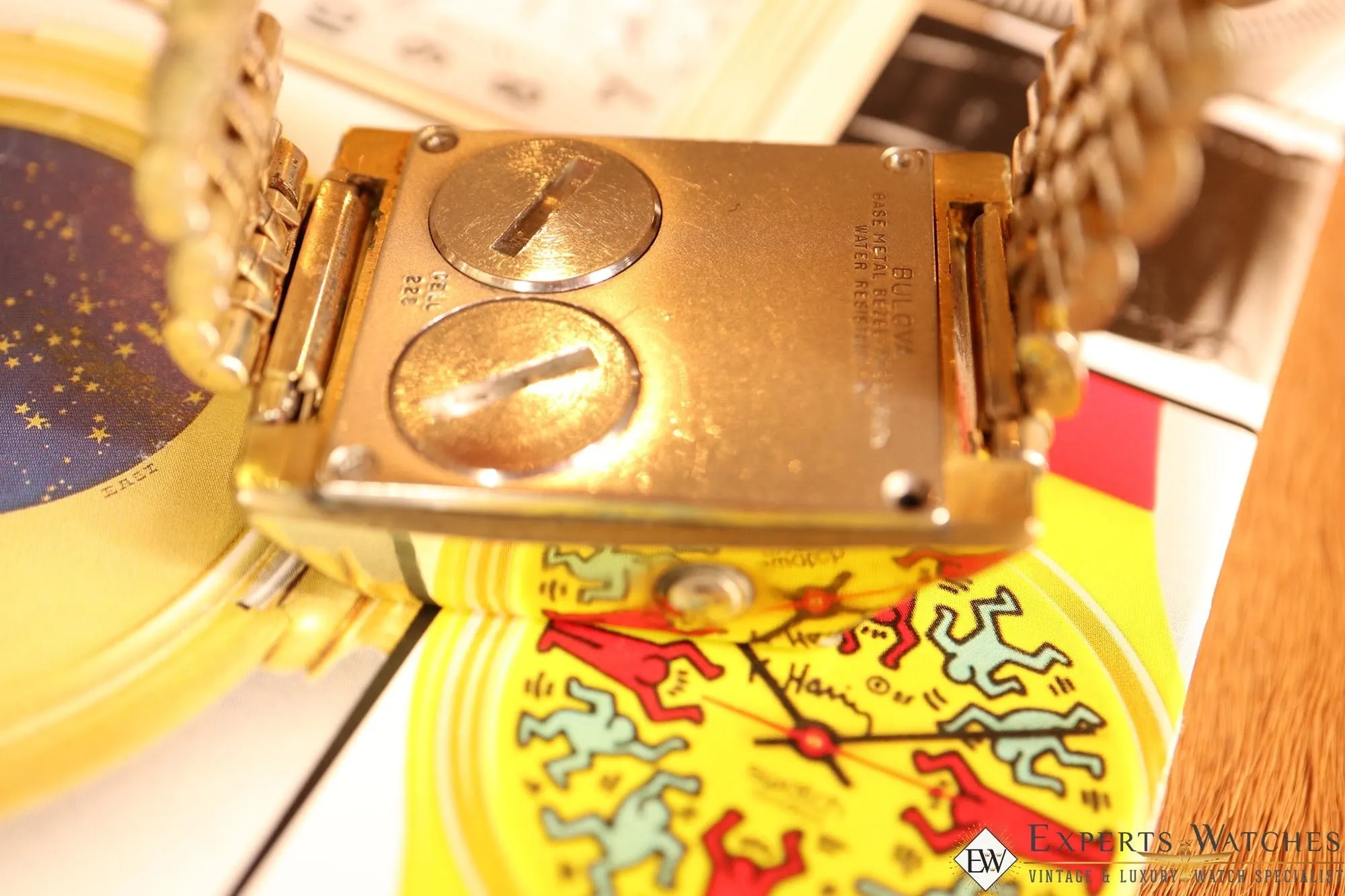 Vintage Rare 1976 Bulova COMPUTRON N7 Red LED Digital Gold Tone Cell 228