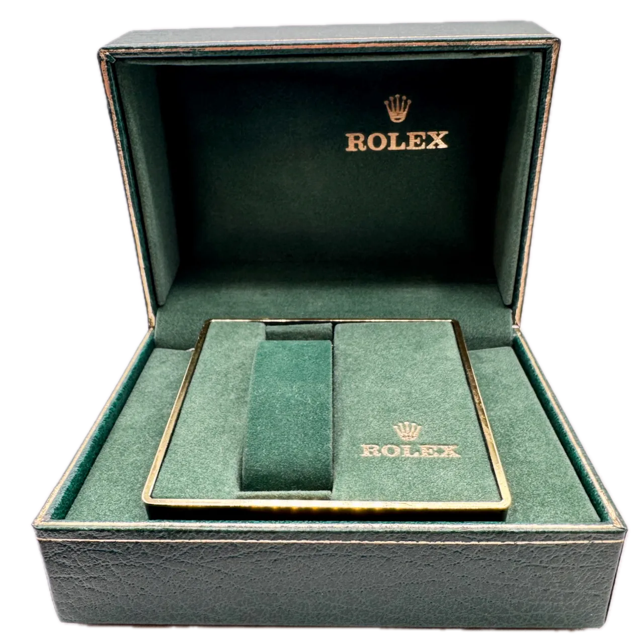 Vintage Rolex Bufkor Men's Wristwatch Box USA Leather & Feltw/ Cuff & Outer Box