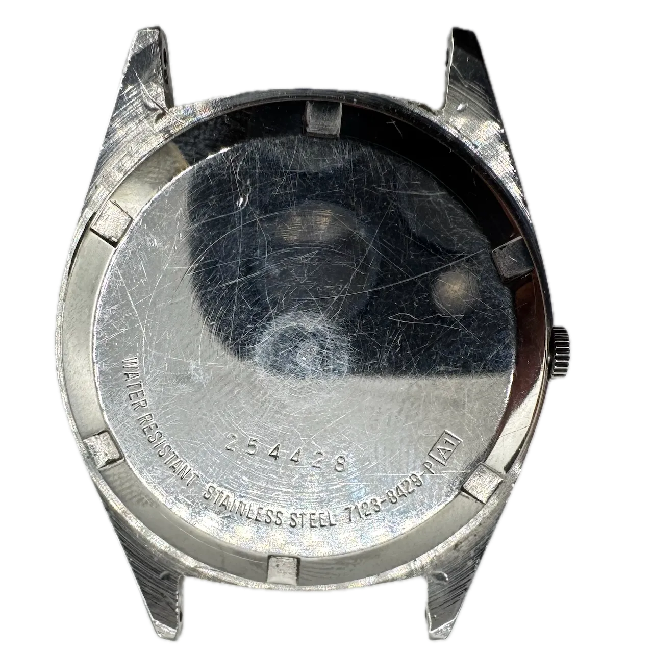 Vintage Seiko 7123-8429 SQ Railroad Day Date Men's Quartz Wristwatch Japan Steel