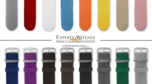 Vintage Style 16mm 18mm 20mm 22mm Perlon Watch Strap Braided Nylon Band Colors