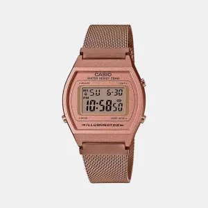 Vintage Unisex Rose Gold Digital Stainless Steel Mesh Band Watch D216 - B640WMR-5ADF