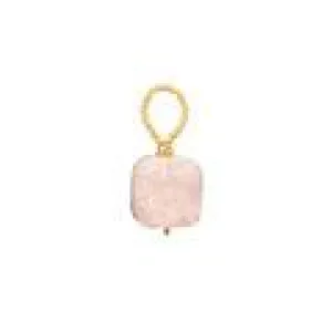White druzy square - Silver