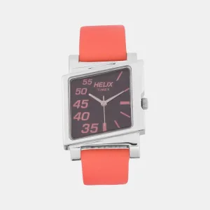 Women Analog Coral Pink Leather Watch TW044HL00
