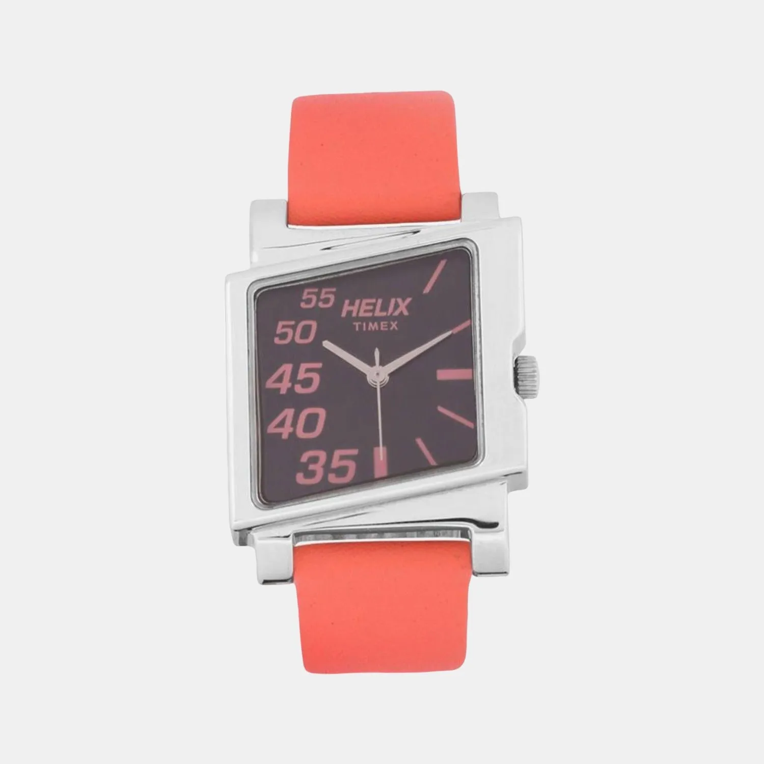 Women Analog Coral Pink Leather Watch TW044HL00