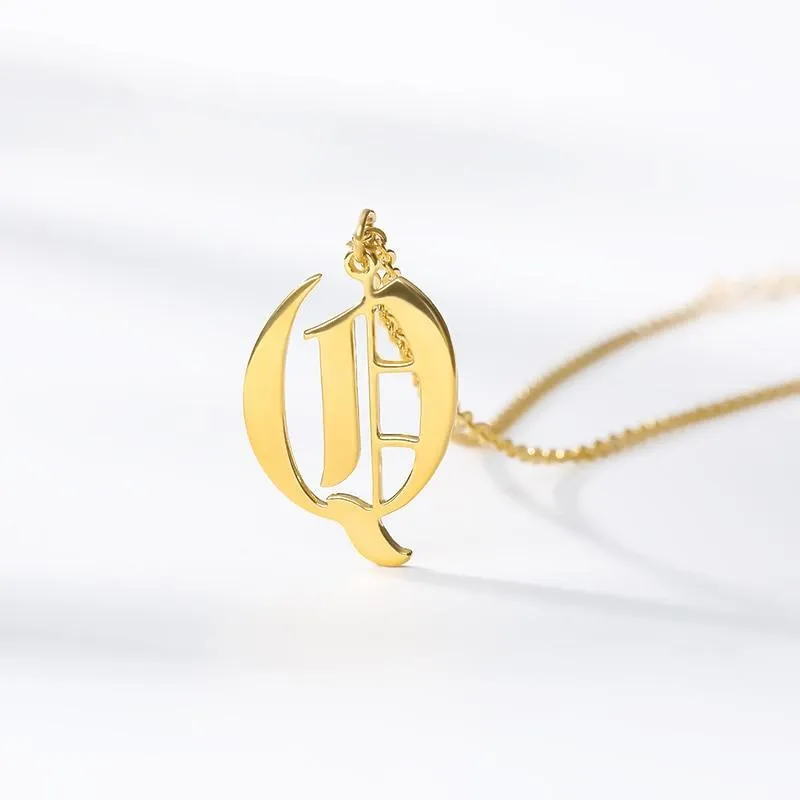 Women Gold Chain Letter Necklace Stainless Steel Perfect Gift For Girls Luxury Jewelry Style
