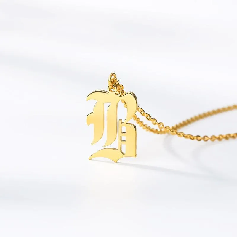 Women Gold Chain Letter Necklace Stainless Steel Perfect Gift For Girls Luxury Jewelry Style