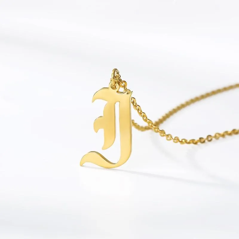 Women Gold Chain Letter Necklace Stainless Steel Perfect Gift For Girls Luxury Jewelry Style