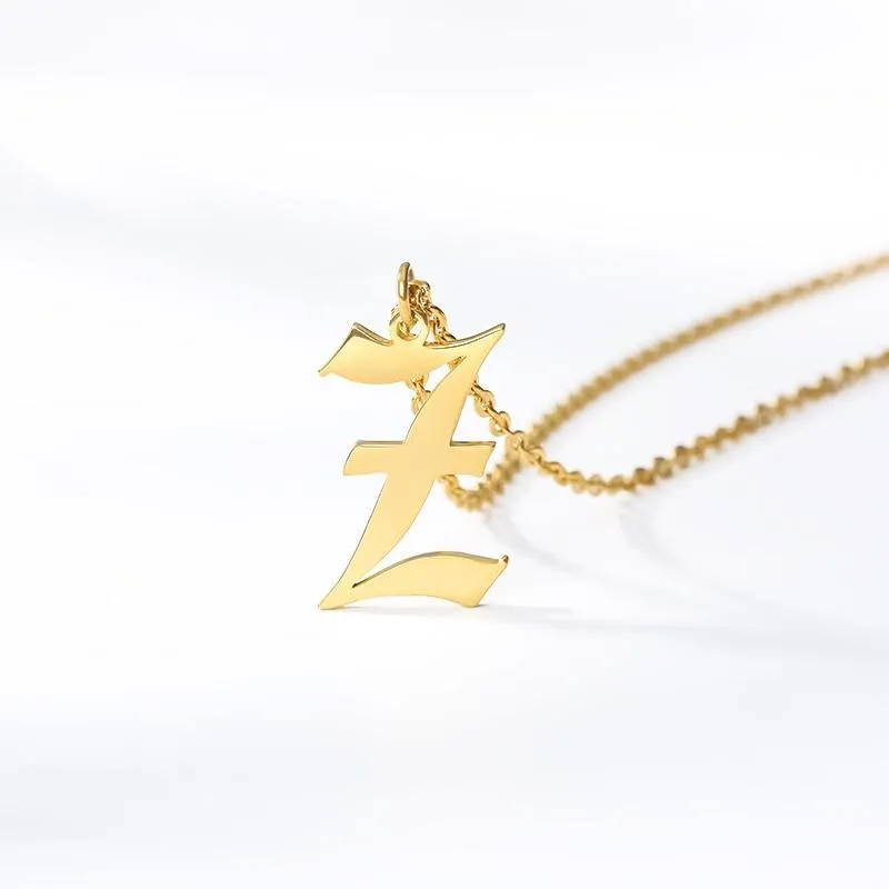 Women Gold Chain Letter Necklace Stainless Steel Perfect Gift For Girls Luxury Jewelry Style