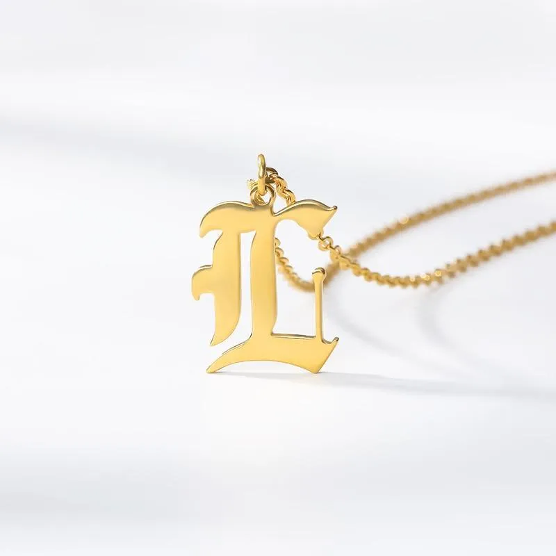 Women Gold Chain Letter Necklace Stainless Steel Perfect Gift For Girls Luxury Jewelry Style